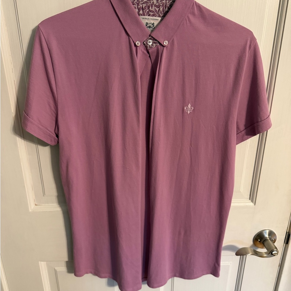 Men's Purple Short Sleeve Shirt